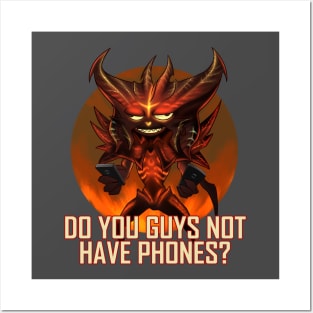 Diablo on Phones Posters and Art